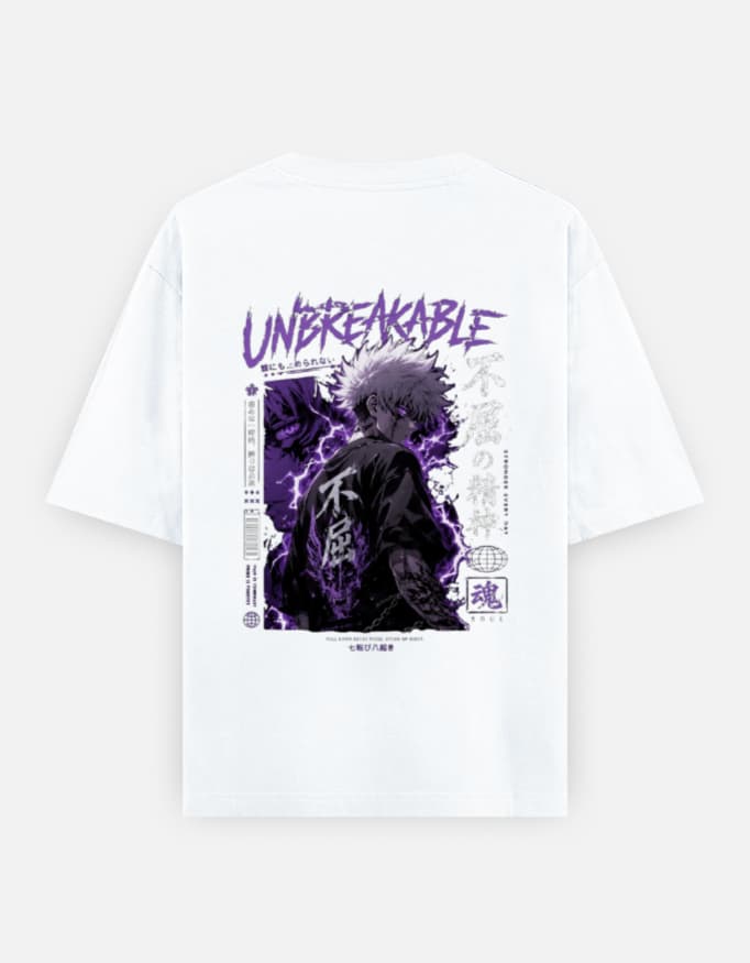 Unbreakable Shadow – Oversized Anime Graphic Tee - 2